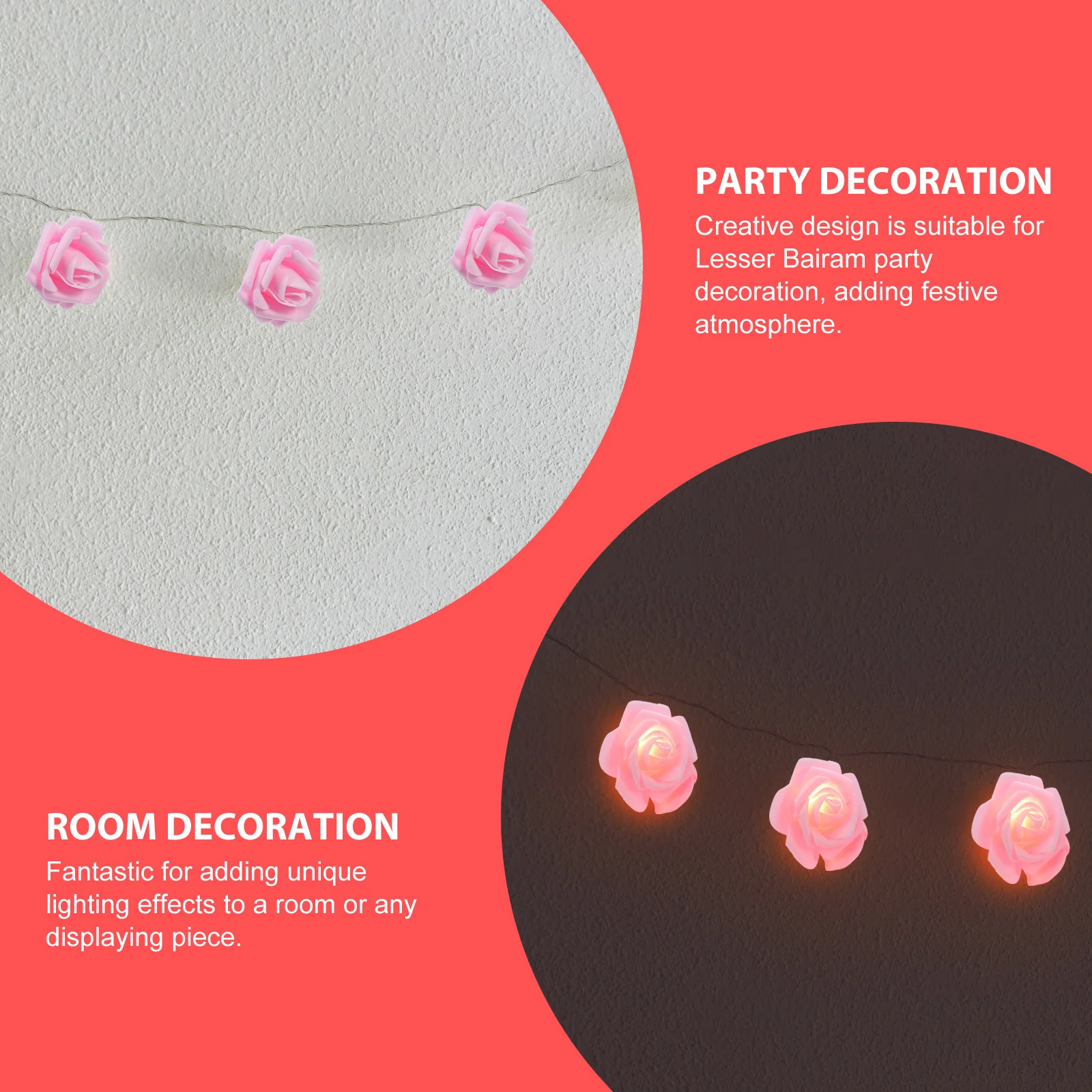 

Rose String Light 3 Meter 20 LED Fairy Light Festival Party Wedding Decoration Christmas Birthday Wedding Anniversary