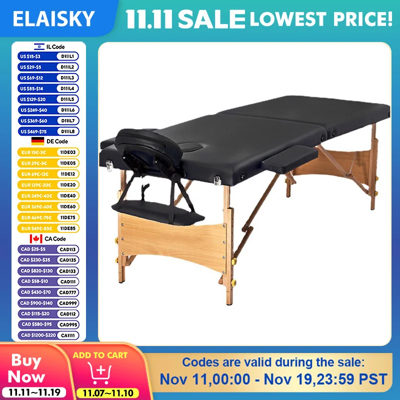 

Складная массажная кровать для красоты, массажная кровать для красоты из цельного дерева, портативная терапевтическая кровать для прижигания, кровать для красоты тела и ресниц