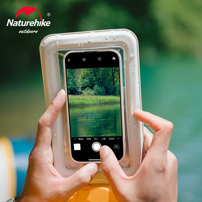 Naturehike Buoyancy Waterproof Cellphone Bag IPX8 PVC Swimming Phone Cover Touch Screen Sealed Diving Mobile Phone Shell