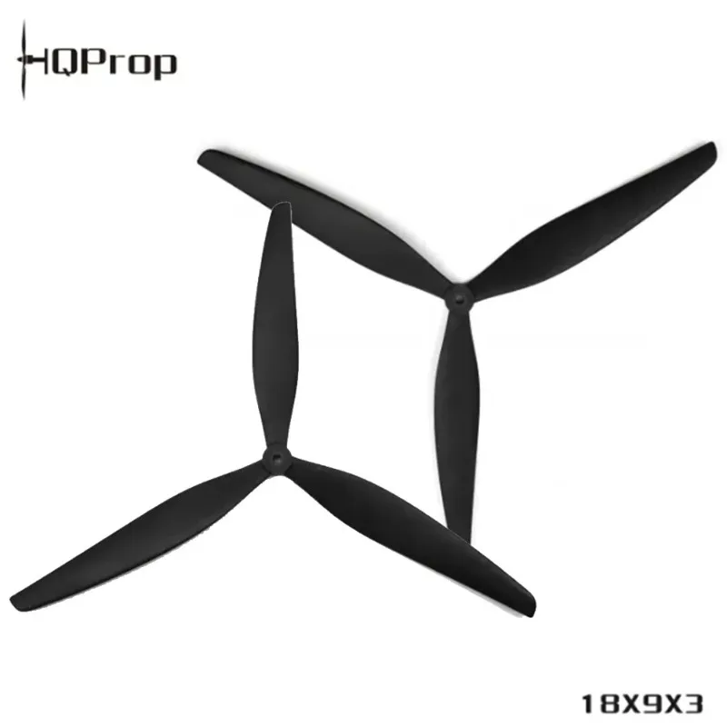 HQProp 1CW+1CCW 18X9X3 Glass Fiber Reinforced Nylon 9 Pitch 6mm Shaft for Long-Range FPV Drone