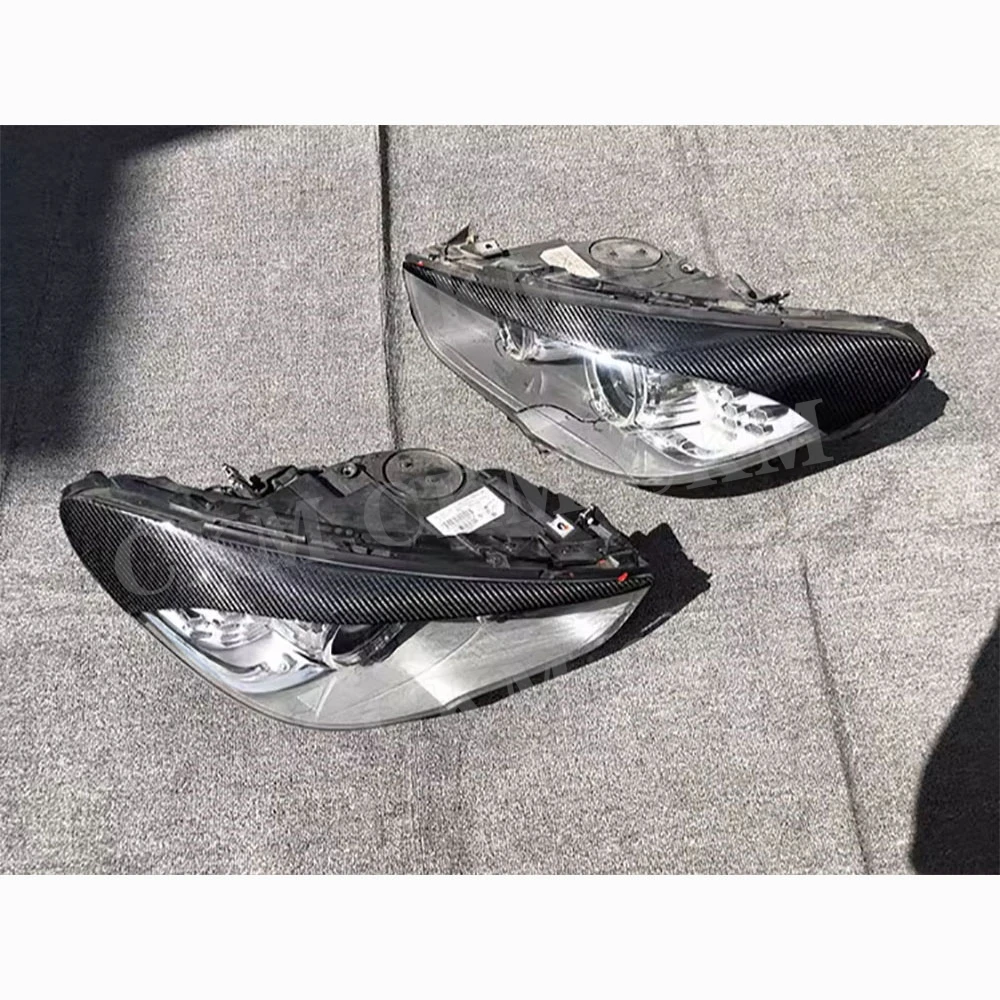 

Carbon Fiber Car Bodykit Accessory Front Headlamp Eyebrow Sticker Headlight Eyelid Cover Trim for BMW 5 Series GT F07 2009-2017