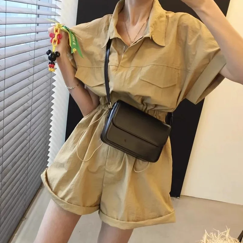 Chic Summer Vintage Dstring Design Dimagrante ort Sve Pantaloni a gamba larga Tuta da donna a vita alta ort ort