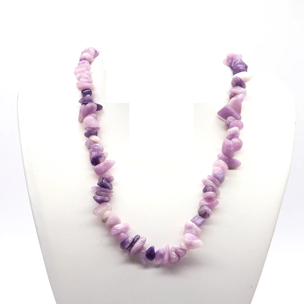 5-8mm Natural Irregular Lilac Lepidolite Stone Beads Gravel Chips Loose Spacer Beads for Jewelry Making DIY Bracelet Necklace view 4