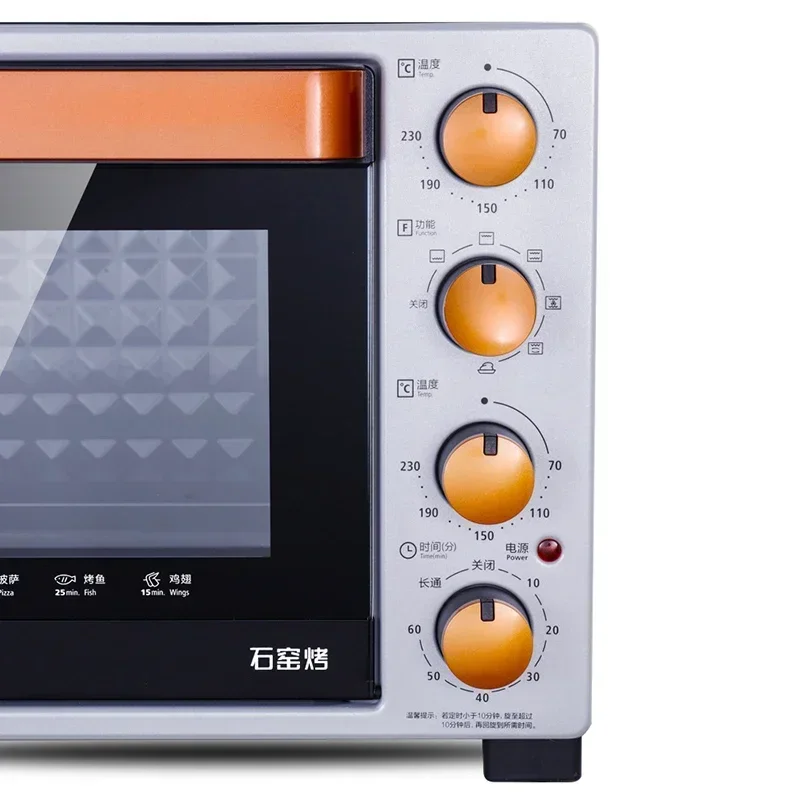 32L Multifunctional Household Electric Oven Mechanical Timer Control Baking Toaster Pizza Bread Baking Kitchen Tools T3-L324D