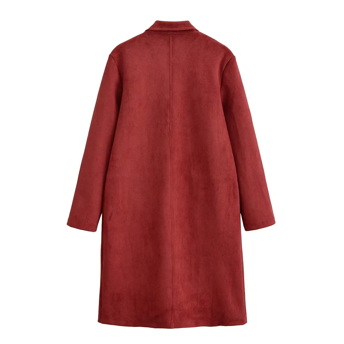 Mulher sólida camurça casaco feminino outono inverno casual manga cheia faur lã casaco longo senhora elegante outwear jaquetas