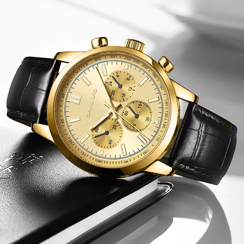 BANGWEI Лучшие роскошные часы мужские LIGE модные повседневные многофункциональные мужские часы водостойкие светящиеся кварцевые наручные часы Reloj Hombre