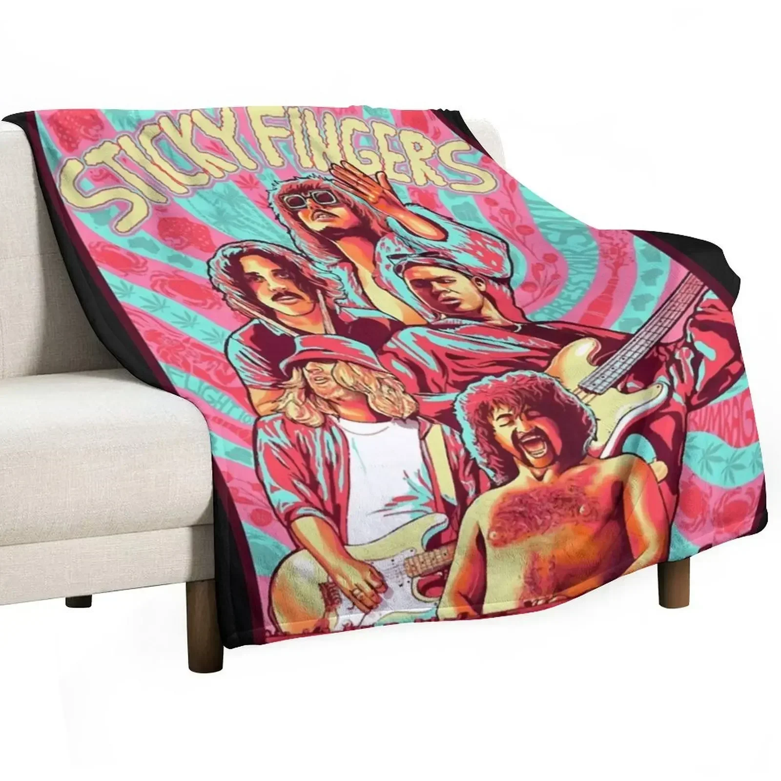 

Sticky Fingers Essential T-Shirt Throw Blanket warm winter Bed covers Loose Beach Blankets