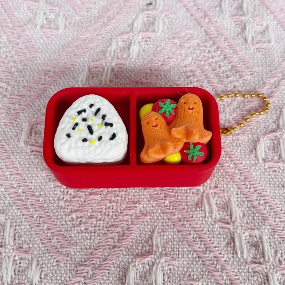 Finger Button Clicker Keychain Sushi Clicker Sound Fidget Keychain Pendant Cute Design Sushi Keyboard Keychain Christmas Gift