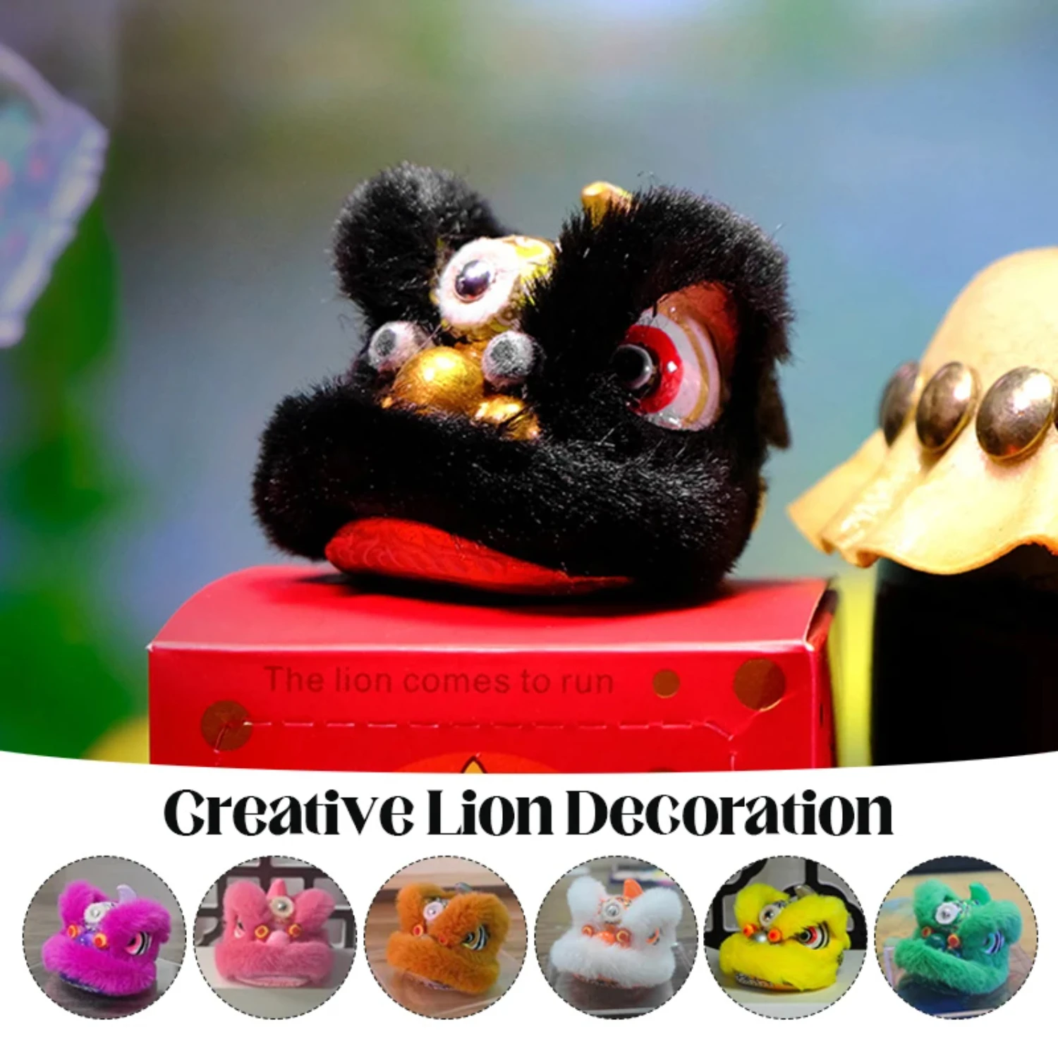 Lion Dance Enthusiasts - Exquisite Handmade Keychains with Intricate Details - Ideal Gifts for Chinese New Year - Colorful and J