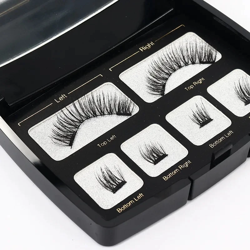 3D Magnetic Eyelashes Kit Different Density Double False Eyeslashes Reusable Easy To Wear Fake Eyelash Extension Makeup Kit