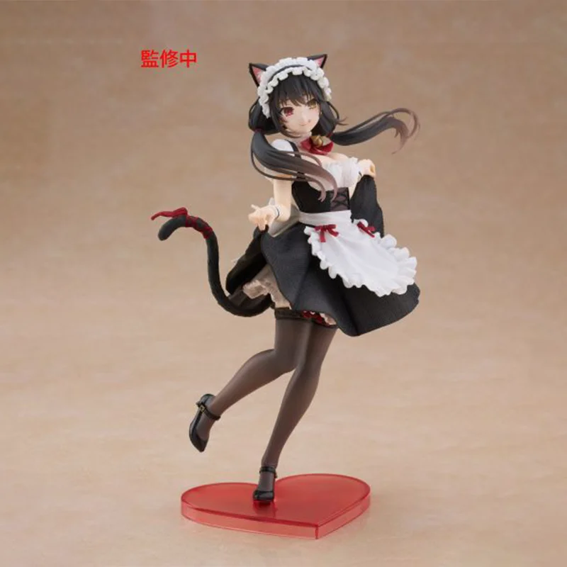 【100% Origina l】TAITO Date A Live V-Tokisaki Kurumi - Coreful Figure -Nekomimi Maid Ver. Karakter Kartun Model Seri Koleksi