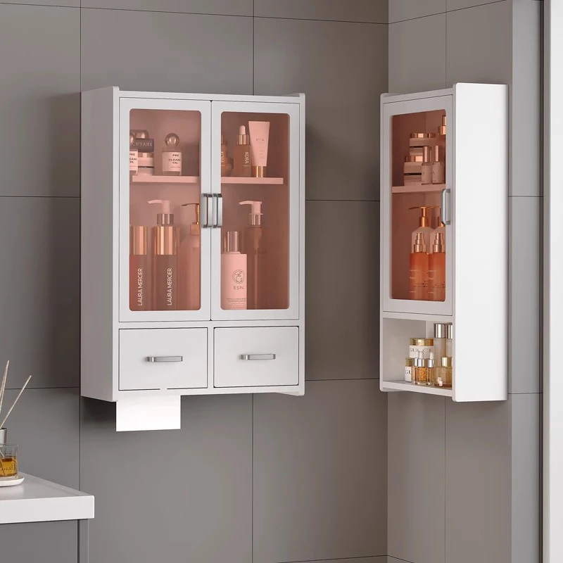 

Storage Organizer Bathroom Cabinet Wall Toilet Small White Luxury Decorations Cupboard Modern Paper Colchones Hotel Furniture