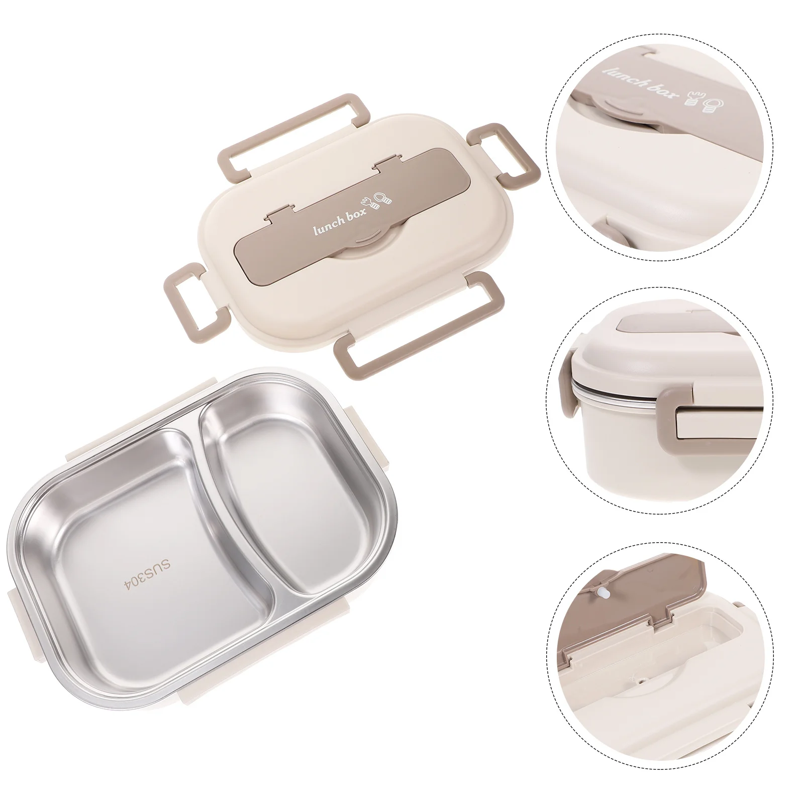 

Stainless Steel Bento Box Portable Food Container Multi-Function Meal Box Leak-Proof Design Lunch Accessory