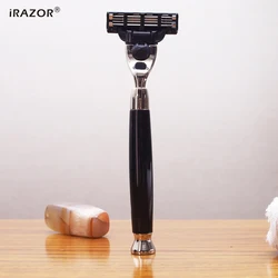 iRAZOR Classic Manual Mach 3 Blade Razor - Face Beard Shaving Tool for Men Women Body Hair Removal Barber Grooming Essential