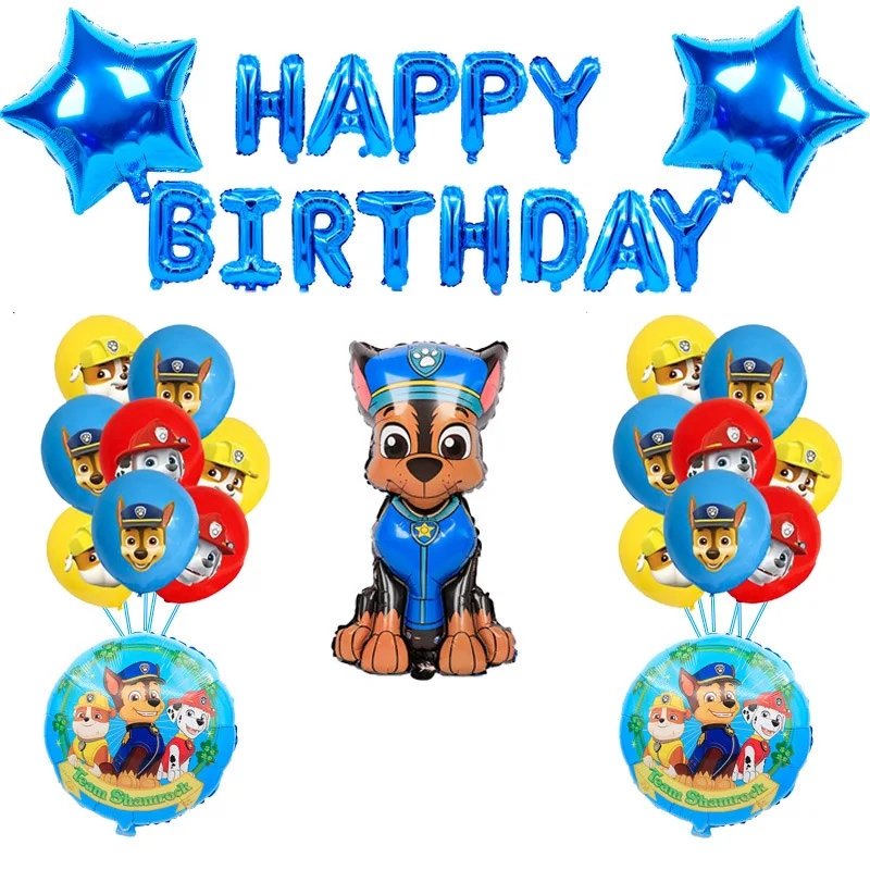 PAW Patrol Dog Birthday Party Decoration Group Decorative Suit Disposable Tableware Combination Balloons For Kids Party Supplies