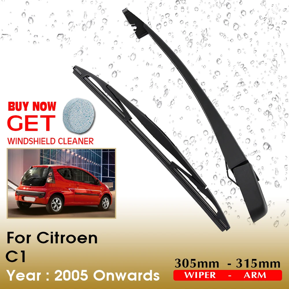 

Car Wiper Blade Rear Windshield Wiper Arm Blade Brushes For Citroen C1 305MM 2005 Onwards Windscreen Wiper Auto Accessories