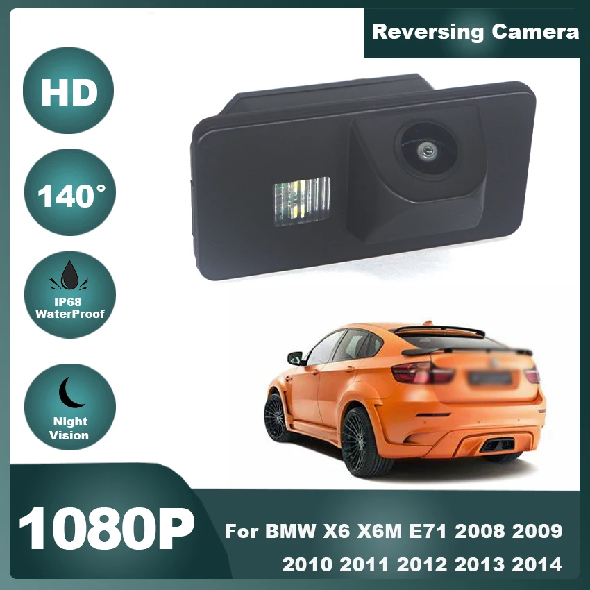 

CCD HD Fisheye Rear WaterProof View Camera For BMW X6 X6M E71 2008 2009 2010 2011 2012 2013 2014 Car Reverse Night Vision