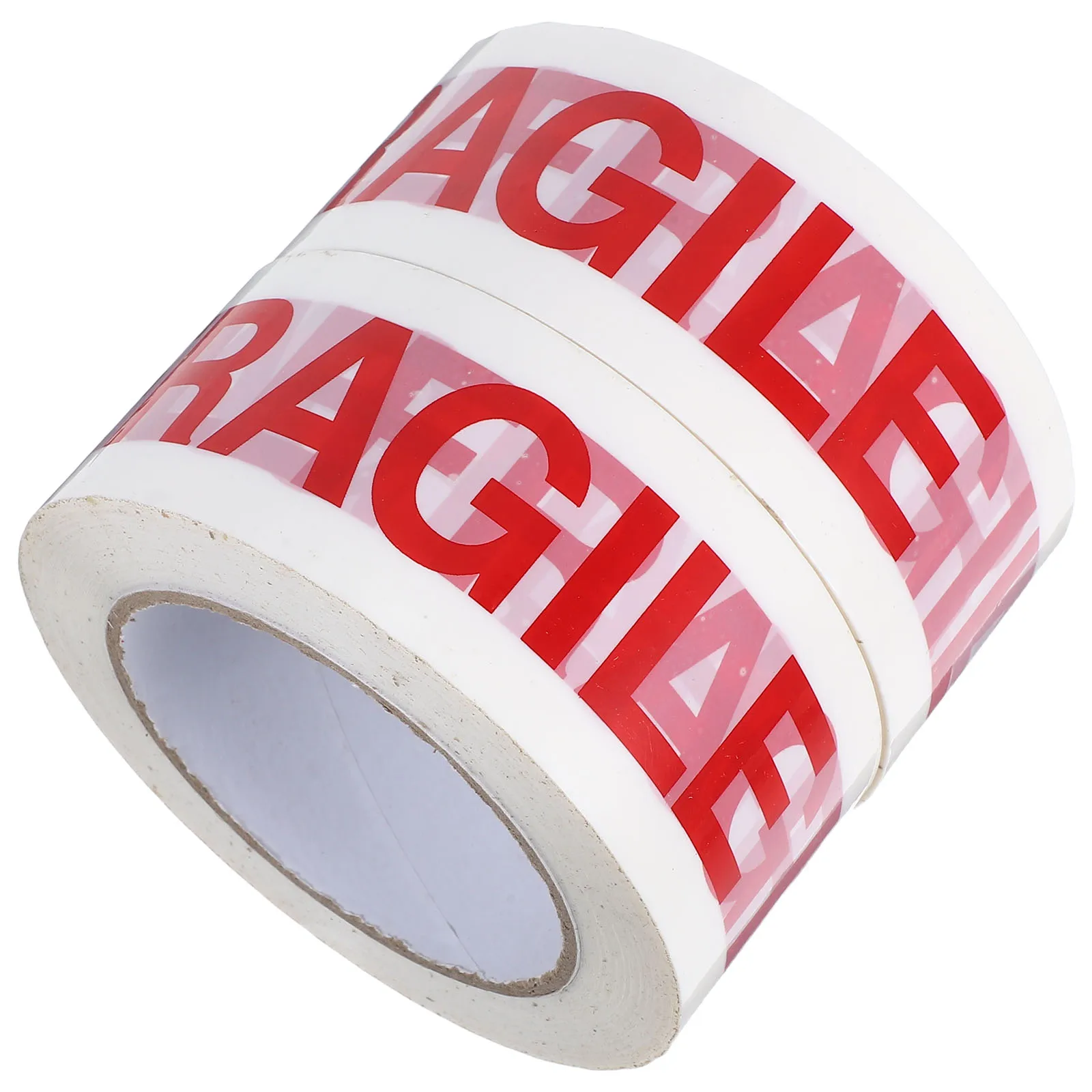 

2 Rolls Red Fragile Packaging Tape Warning Shipping Adhesive Labels Moving Box Packing Handle Care Glass