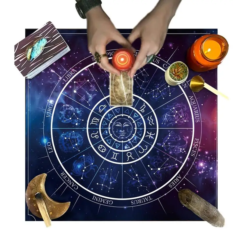 Tarot Card Cloth Divination Reading Table Cloth Portable Tarot Cloth For Spread Decorative Witchery For Tarot Card Lovers