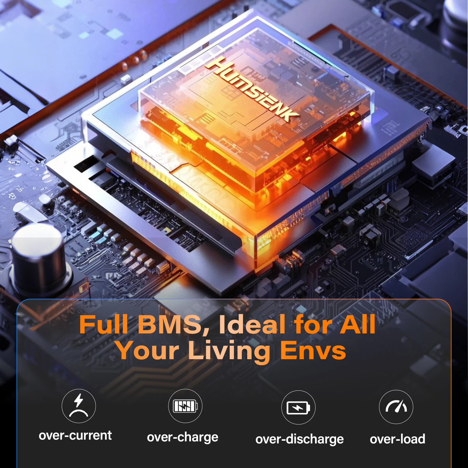 بطارية Humsienk Bluetooth 12V LiFePO4 100AH MAX 13000 دورة في الوقت الحقيقي تحقق من التخزين المنزلي مثالية لمحركات التصيد، RV، القارب