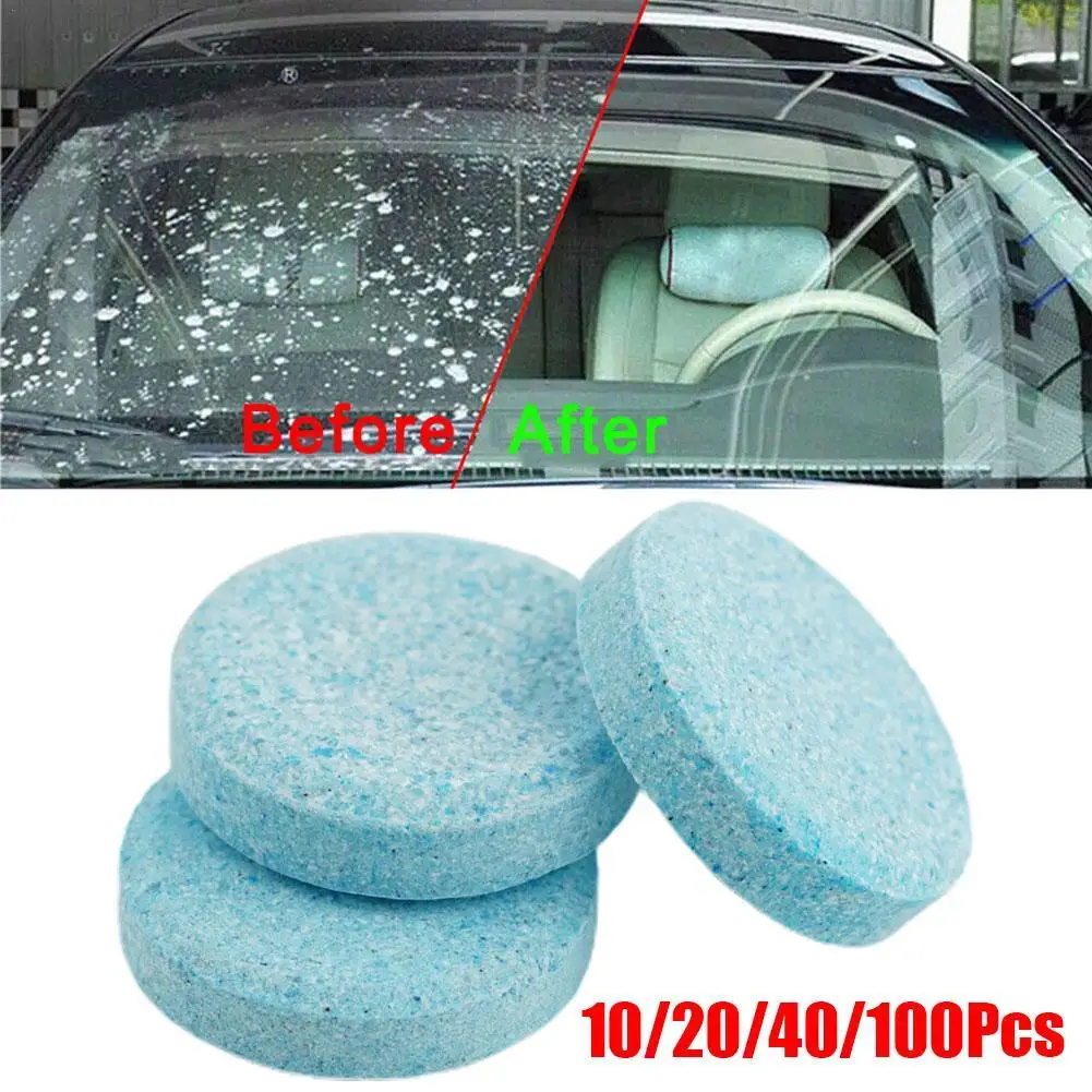 10/20/40/100Pcs Car Windscreen Wiper Effervescent Tablets For Renault Modus Twingo Traffic Vivaro Kangoo Zoe