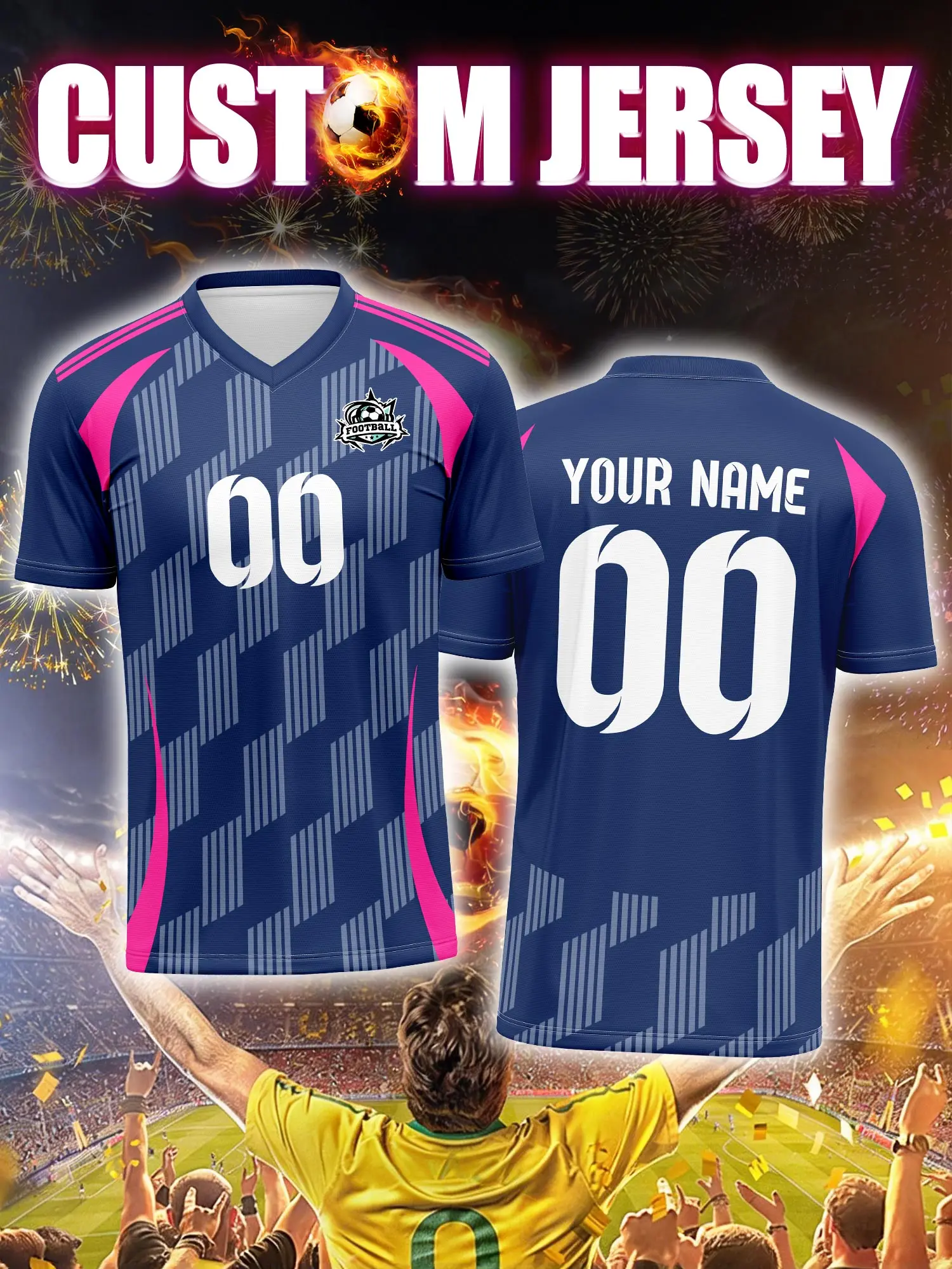 

Футбольная форма на заказ с индивидуальным изображением, номером и именем, без минимального заказа, командная форма.