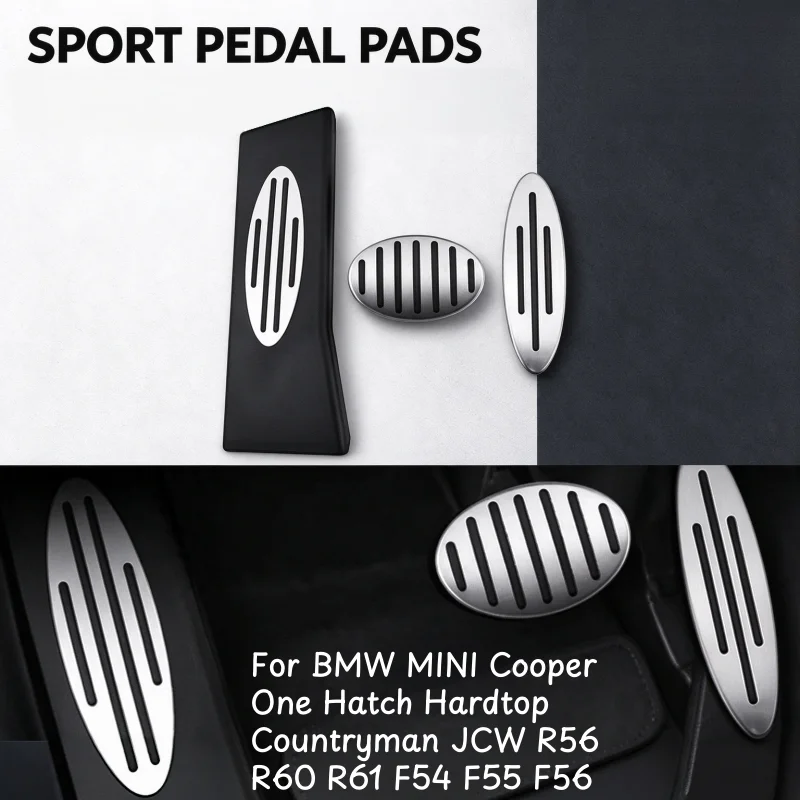Car Pedals Gas Brake Clutch Pedal Cover for BMW MINI Cooper One Hatch Hardtop Countryman JCW R56 R60 R61 F54 F55 F56 Accessories