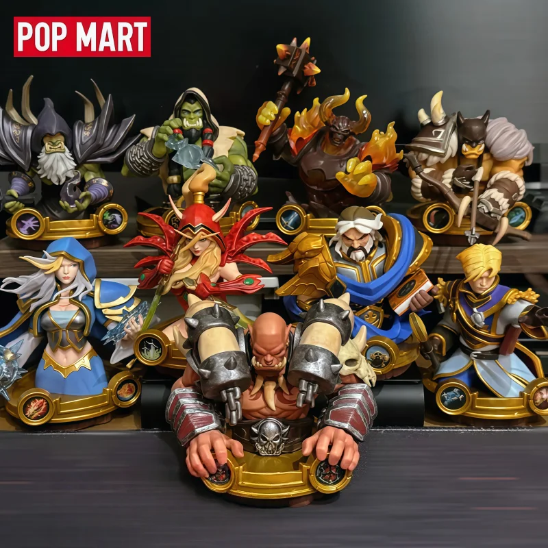 POPMART Hearthstone-figuras de la serie Legends in Tavern, caja ciega, caja misteriosa, juguetes, adornos bonitos, figuritas, decoración del hogar, muñeca de escritorio