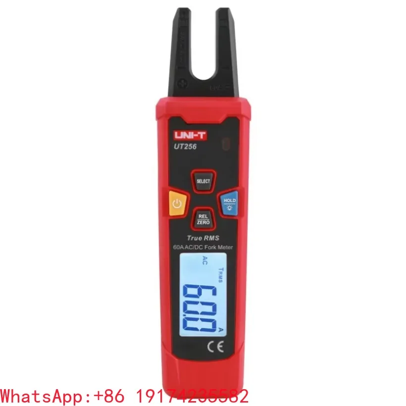 UNI-T UT256 60A AC/DC Fork Meter/True RMS Auto-Range Digital Clamp Ammeter