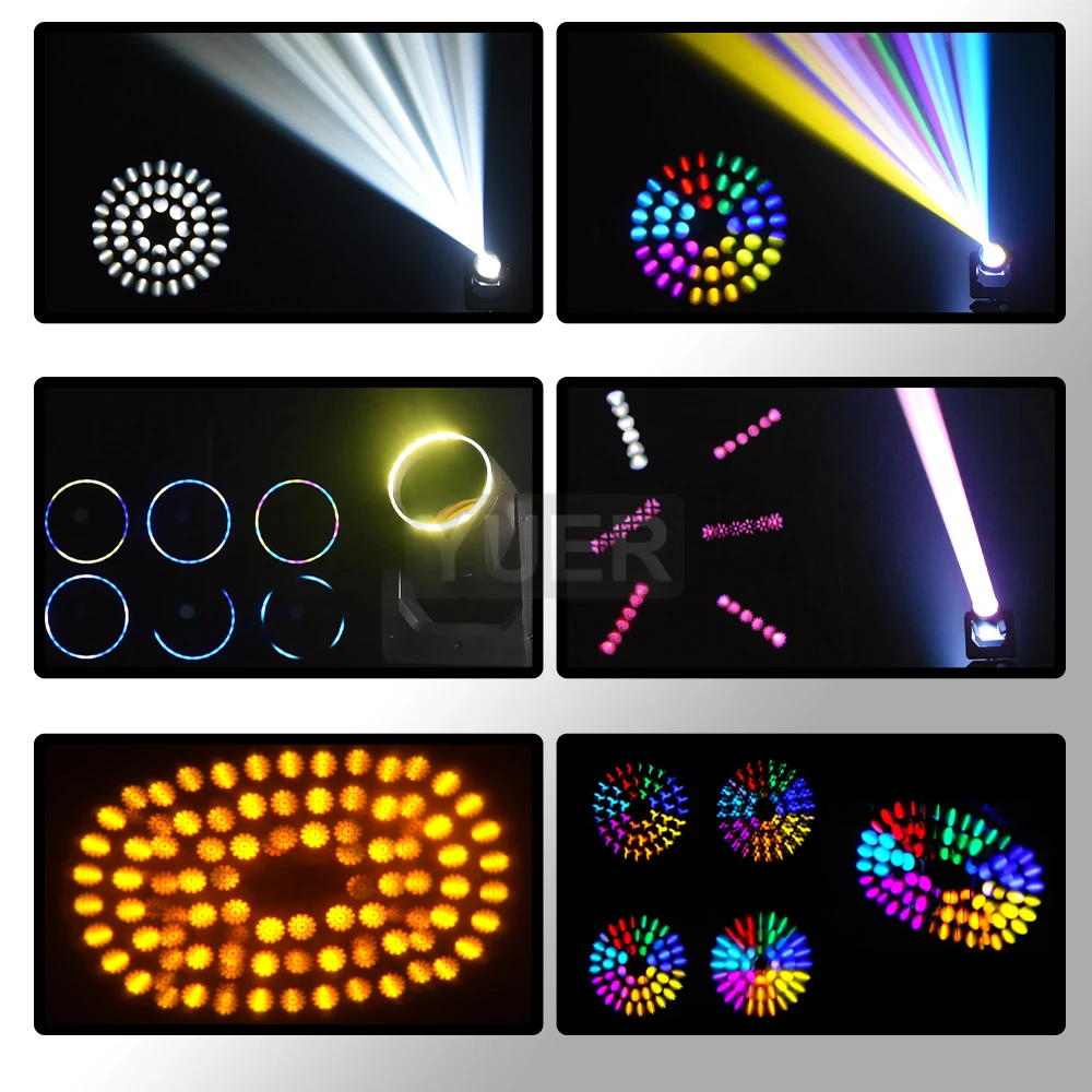 جديد 295 واط 14R لمبة شعاع بقعة تتحرك رئيس الإضاءة مع RGB حلقة 2 المنشور الصقيع التركيز بيضاوي الشكل بريزم تأثير Dj ديكو نادي المرحلة