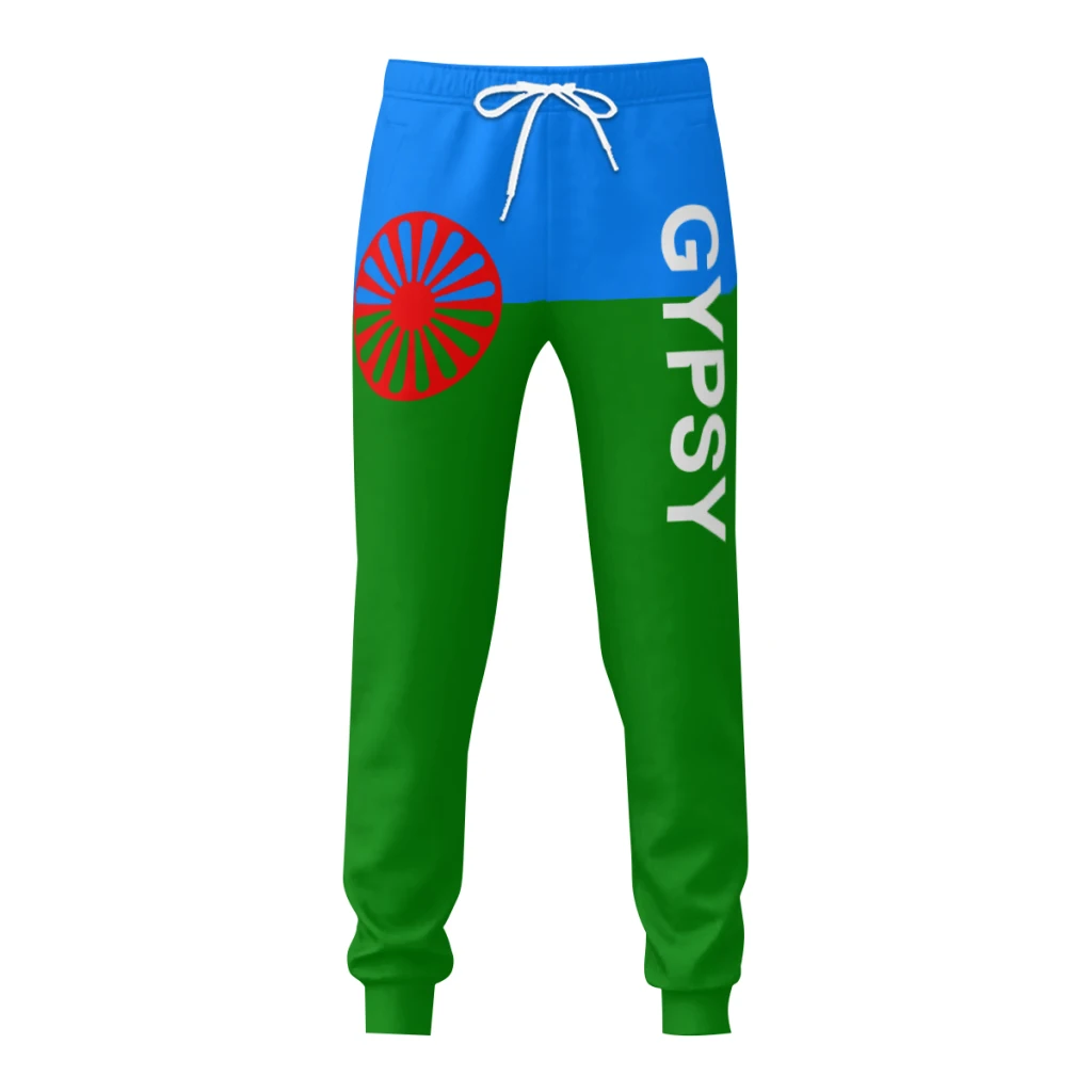 Mens Sweatpants Rom Gypsy Flag Pants with Pockets Joggers Soccer Football Multifunction Sports Sweat With Drawstring