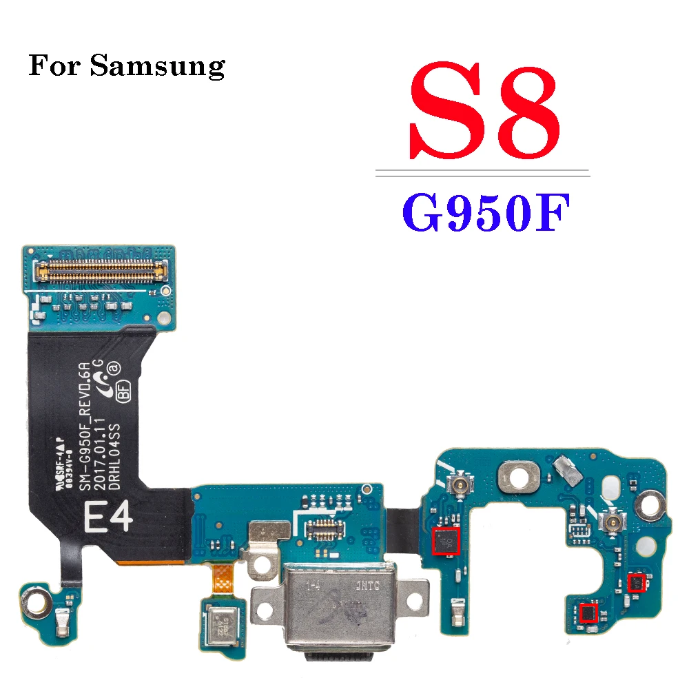 1Pcs USB Charging Port Flex For Samsung Galaxy S8 S9 Plus G950F G955F G960F G965F Doct Connector Charger Board Flex