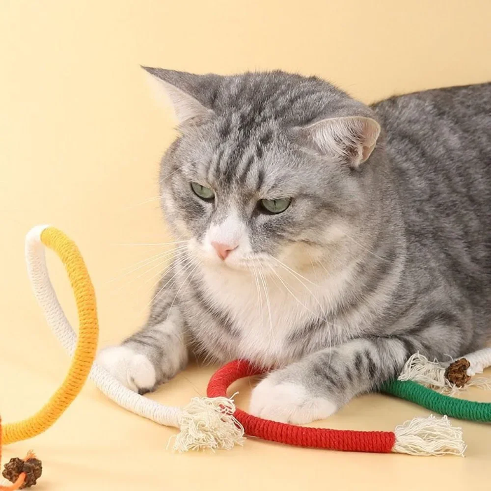 

Cat Chew Toys Pet Molar Stick Cat Cotton Linen Rope Interactive Molar Cat Toys Pet Clean Teeth Kitten Play Toy Pet Supplies