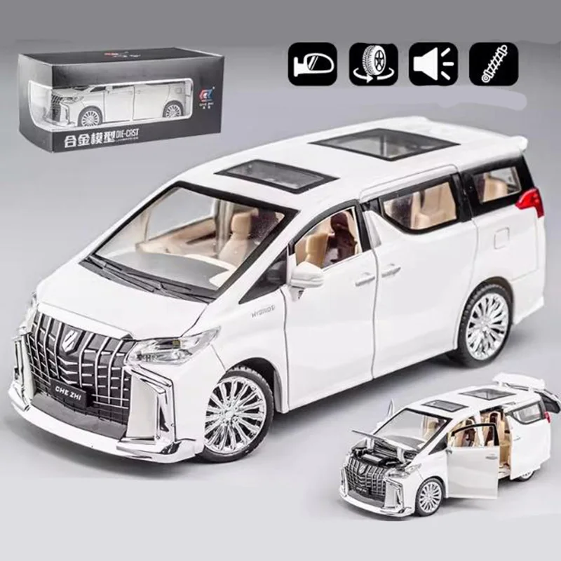 

Diecast 1:24 Scale Alphard Large Alloy Simulation Car Static Display Model Show Collection Gift Toy Commemorative Decoration