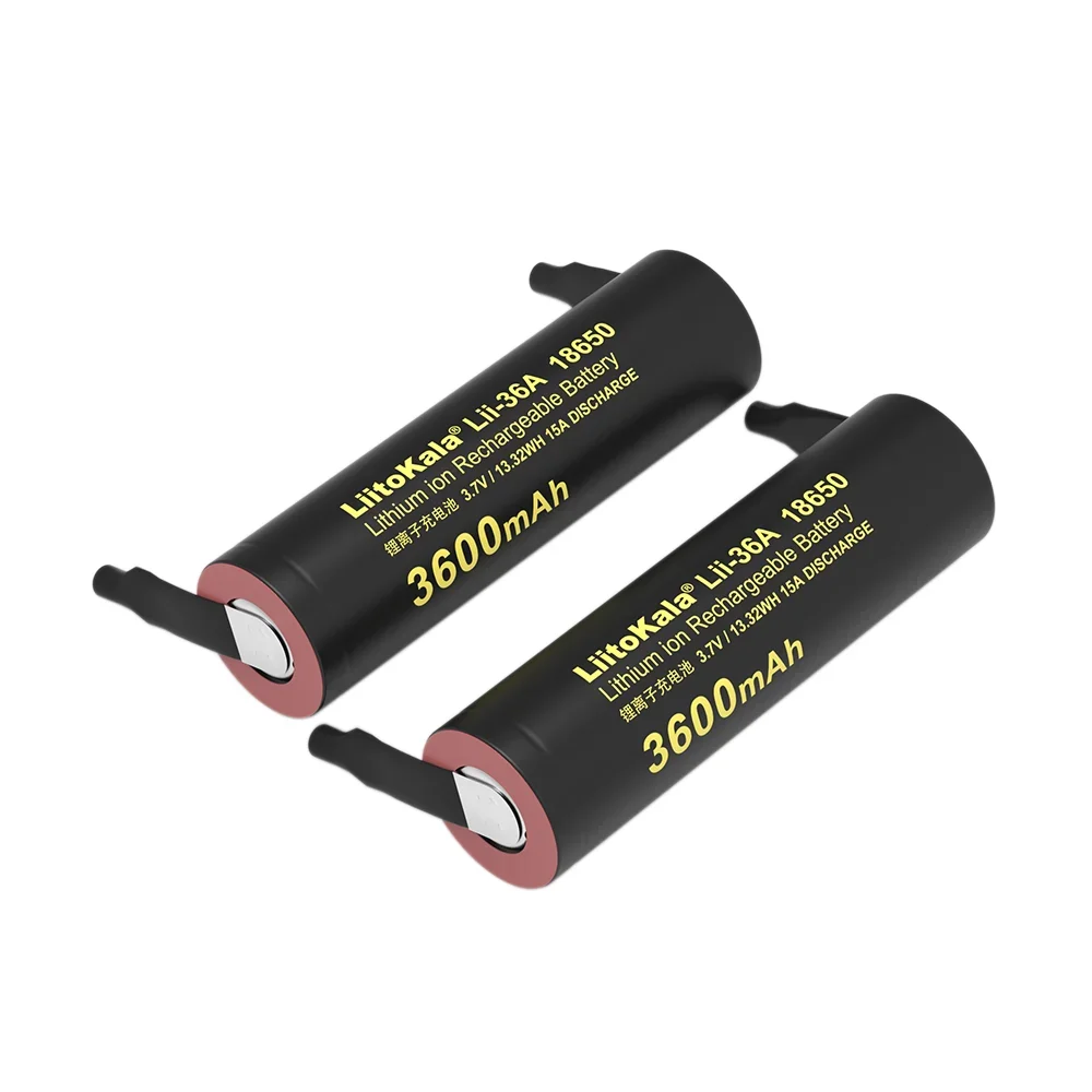 Liitokala 100% Nieuwe Originele Lii-36A 18650 Oplaadbare Li batterij 3.7 V 3600 mAh batterijen DIY Nikkel voor Mobiele power