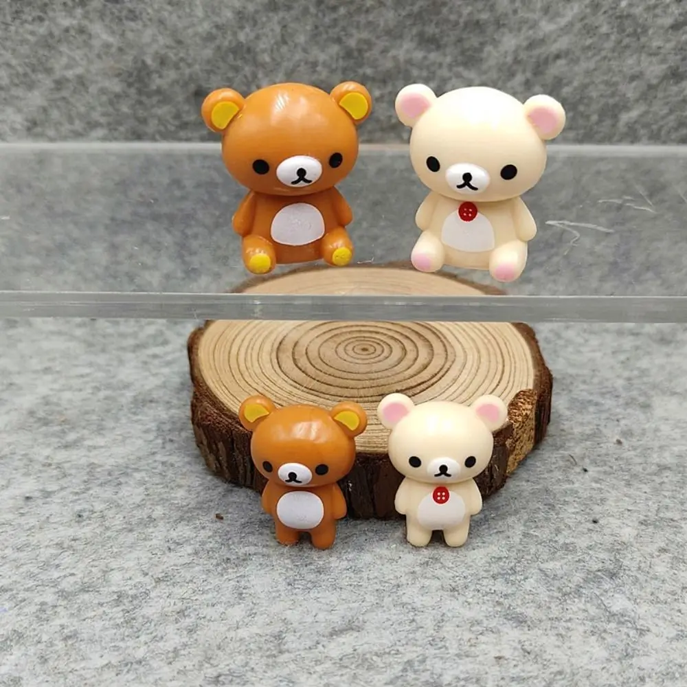 New Kawaii Style Rilakkuma Key Chain Mini Cute Lazybear Doll Couple Design DIY Bags Accessories