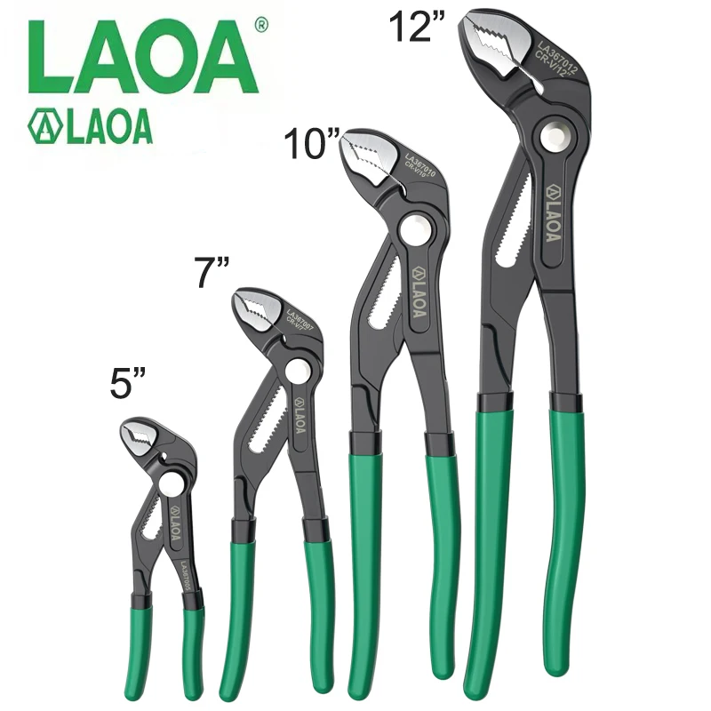 LAOAQuick-adjusting water pump pliers, large-opening pipe pliers, multi-purpose water pipe pliers, pipe pliers, push-button type