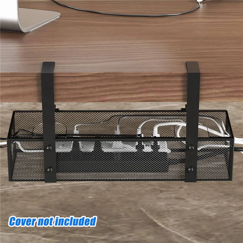 Under Desk Cable Management Box Tray Under Desk Wire Management Box Clamp Under Table Cord Management Organizer