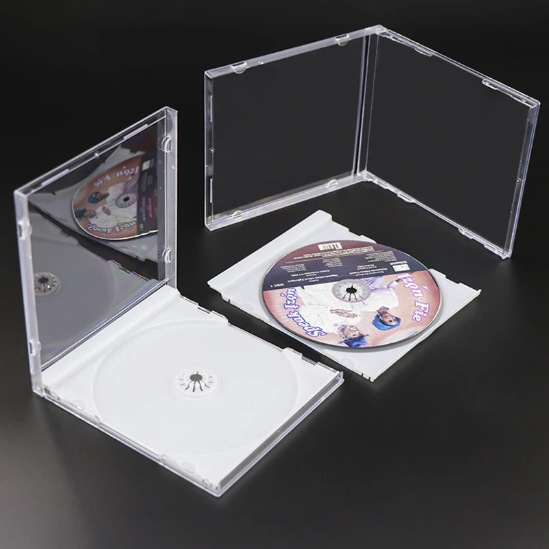 Boîtier transparent en plastique pour DVD, boîte de rangement portable pour CD GT, durable, épais, simple