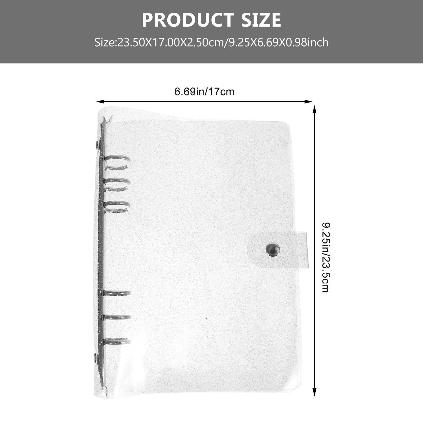 1 Buah Sampul Binder Loose-Leaf Pelindung Notepad Plastik Pengganti Halus untuk Tempat Penyimpanan Dokumen Kantor Sekolah