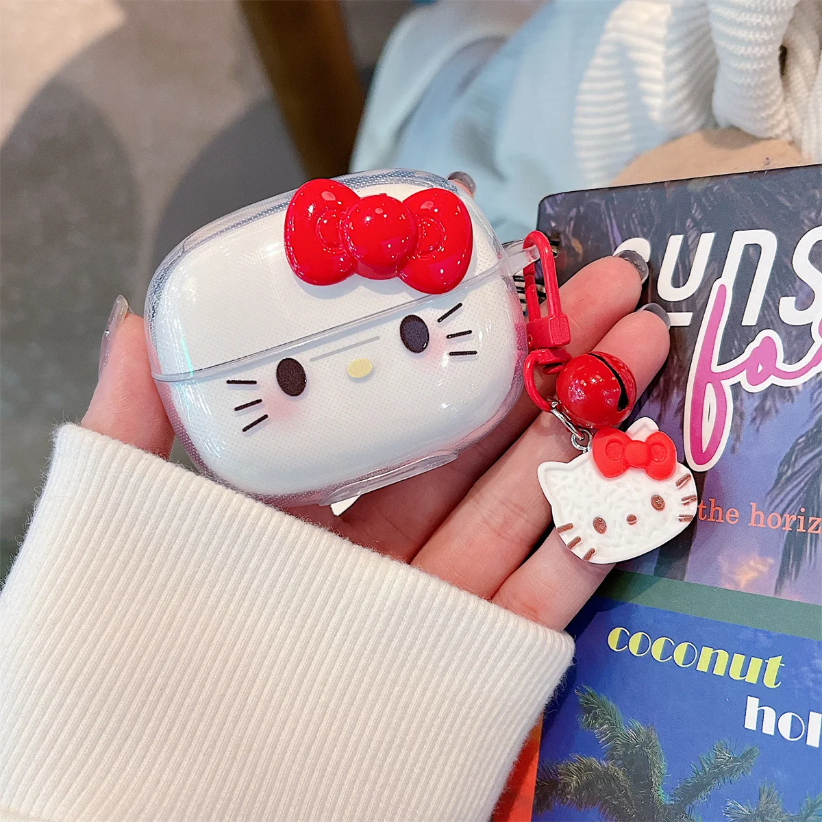 حافظة شفافة كرتونية لهاتف هواوي FreeBuds SE4 سماعات رأس لاسلكية غطاء زهور ملون لهاتف هواوي FreeBuds SE 4 ANC