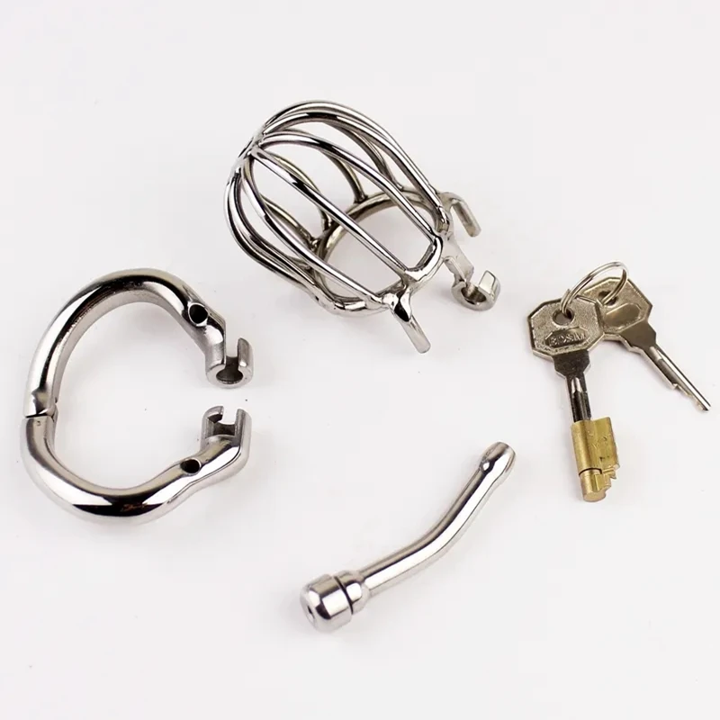 Chastity Cage Stealth Lock Penis Cage With Urethral Catheter Stainless Steel Male Chastity Device Sex Toy For Men BDSM Cock Ring