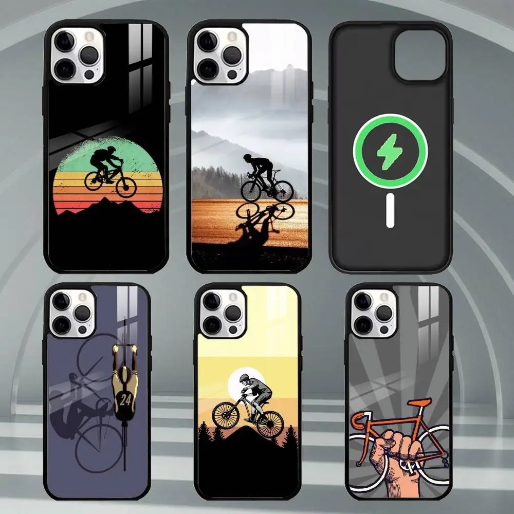 

C-Cycling B-Bike Phone Case For iPhone17,16,15,14,13,12,11 Plus,Pro Max Magnetic For Magsafe Wireless Charging