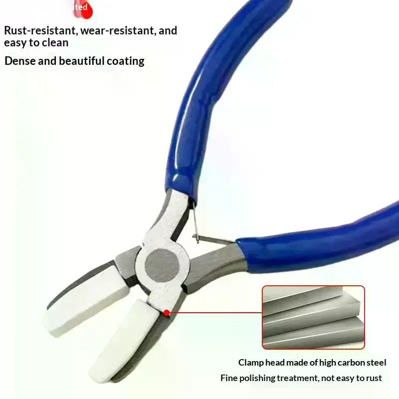 Nylon Jaw Pliers Carbon Steel Craft Plat Nose Pliers DIY Tools For Beading Looping Shaping Wire Jewelry Making