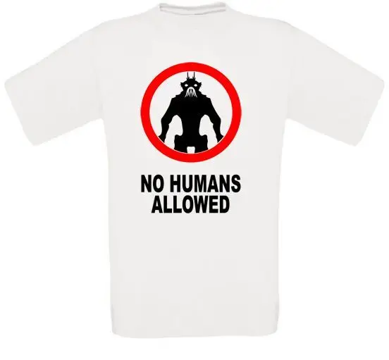 No. Humans Allowed District 9 Cult Movie T-Shirt   High Quality 100%Cotton Short Sleeve