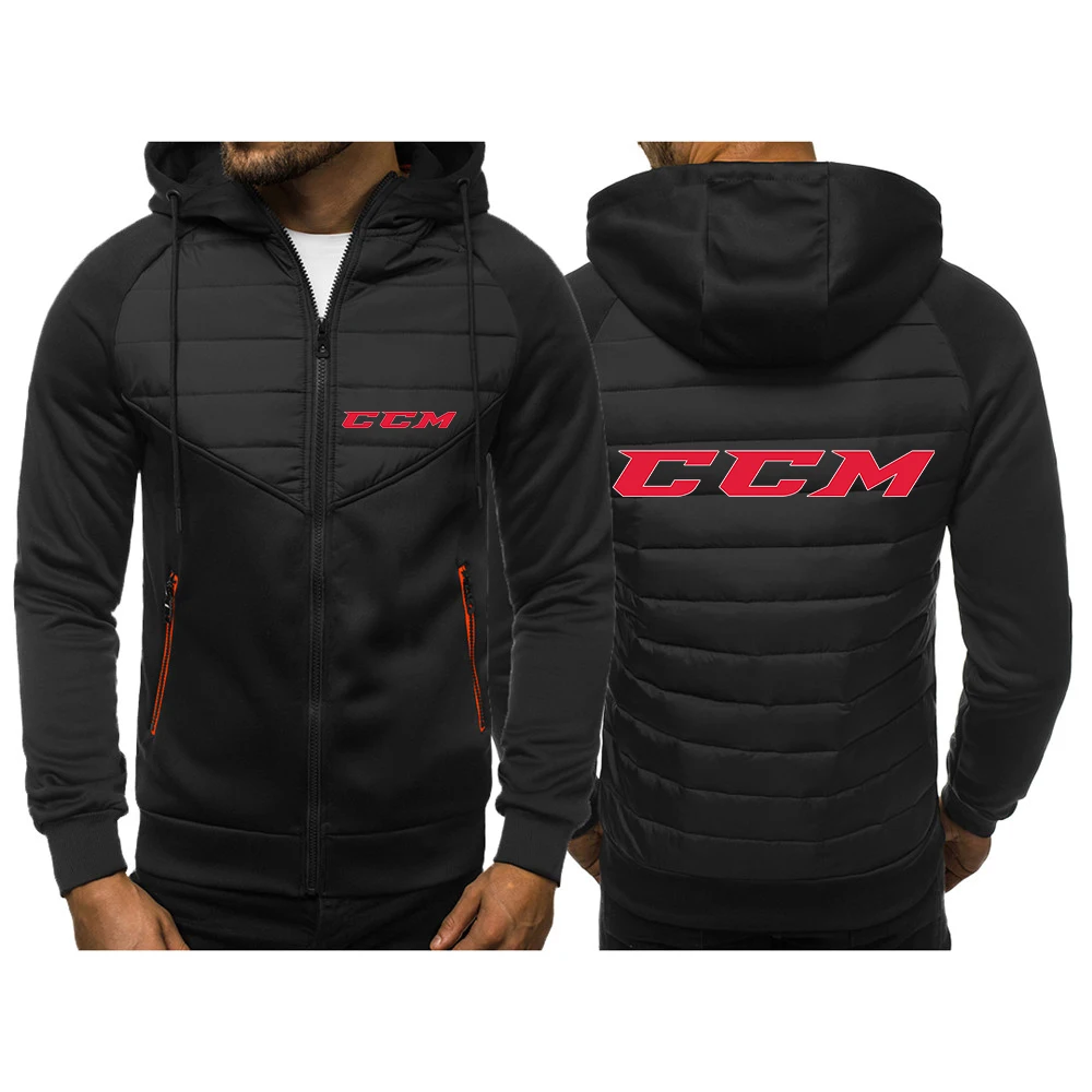 

2023 CCM Printed New Spring Autumn Men's Hoodie Fashion Athletic Casual Popular Cardigan Zipper Sweatshirts Hooded Jacket