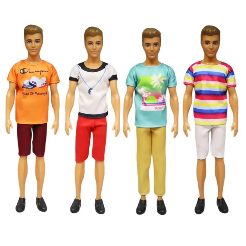 Ken Doll Clothes Sport Tops Pants Kawaii DIY Kids Toys Fashion Male Wear Mini Outfit For Barbie Lover Dressing Birthday Present