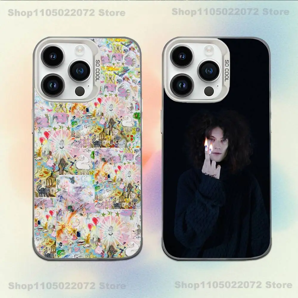 

Rapper Singer B-Bladee 333 Phone Case For iPhone 16,15,14,13,12,11,Mini,Pro,E,MAX White Candy Matte Shockproof Cover