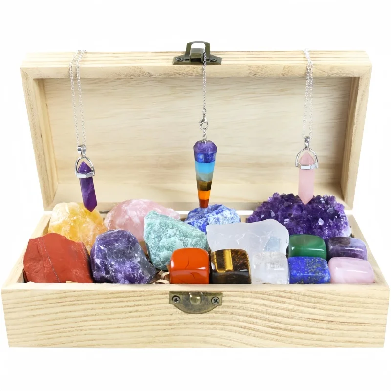 Crystals and healing stones set Healing crystals kit Exquisite small stones are suitable for giving to relatives and friends