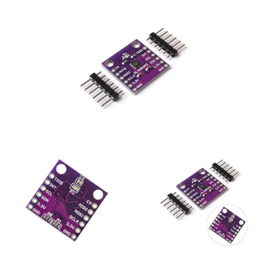  MLX90393 Digital 3D Hall Effect Sensorings Module with High Precisions Positioning and I2C SPI Interfaces for Motion Control